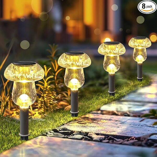 mushroom-shaped-white-garden-lights