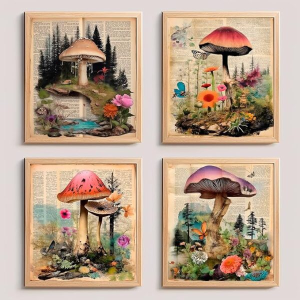 mushroom-retro-wall-art