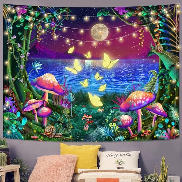 moonlight-and-butterfly-mushroom-tapestry