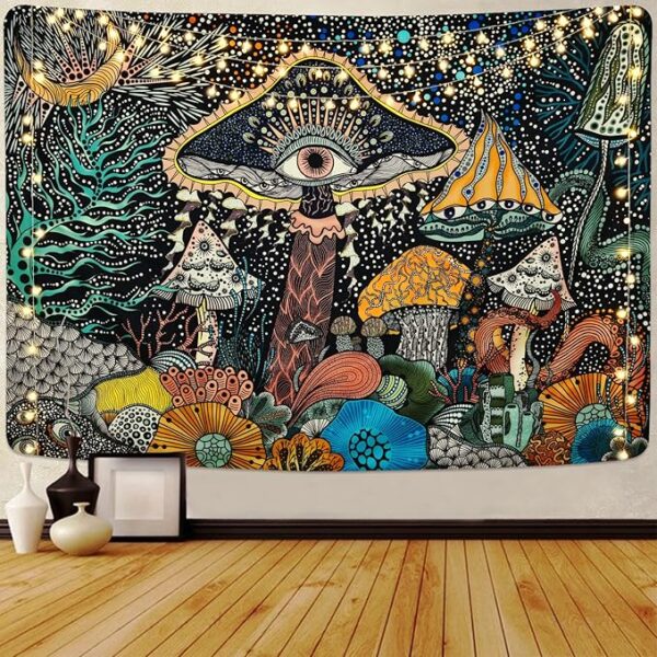 bohemian-abstract-mushroom-tapestry