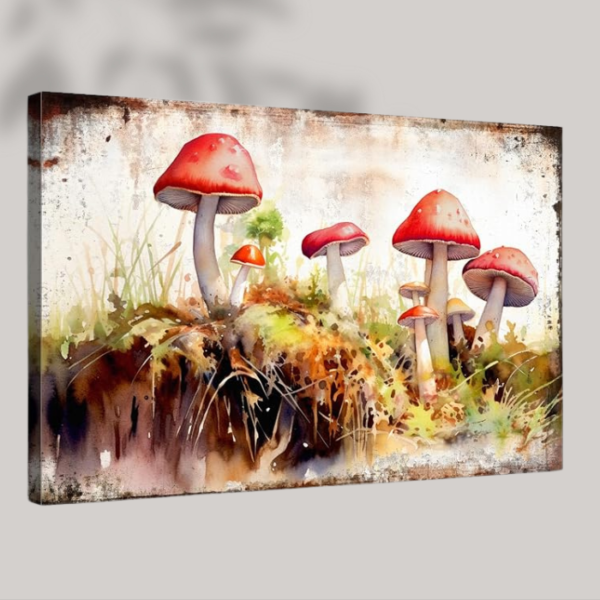 retro-red-mushroom-wall-art