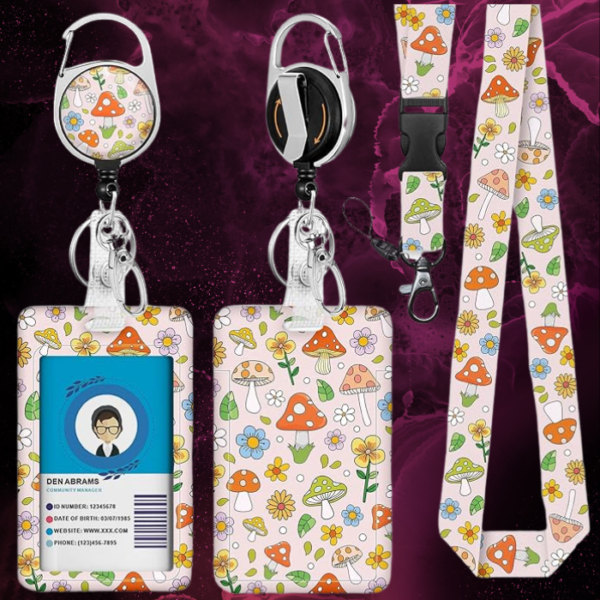 mushroom-ID-bagde-lanyard