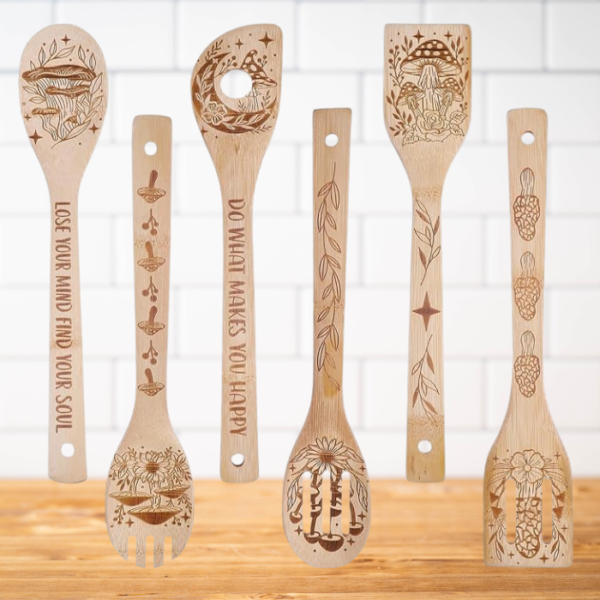 mushroom-bamboo-cooking-utensils