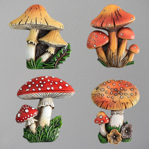 mushroom-themed-fridge-magnets