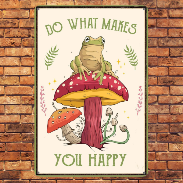 funny-frog-and-mushroom-wall-art