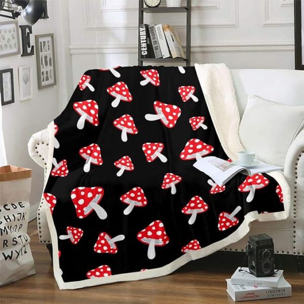 red-and-black-mushroom-throw-blanket