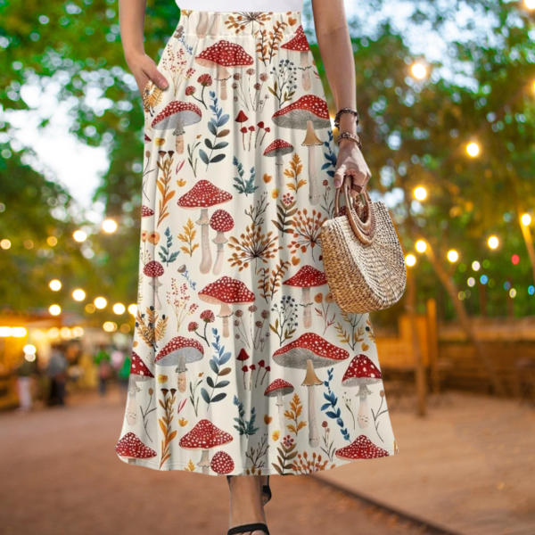 mushroom-themed-long-white-skirt