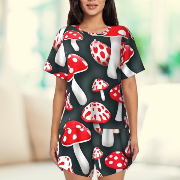 red-and-white-mushroom-pajama-set