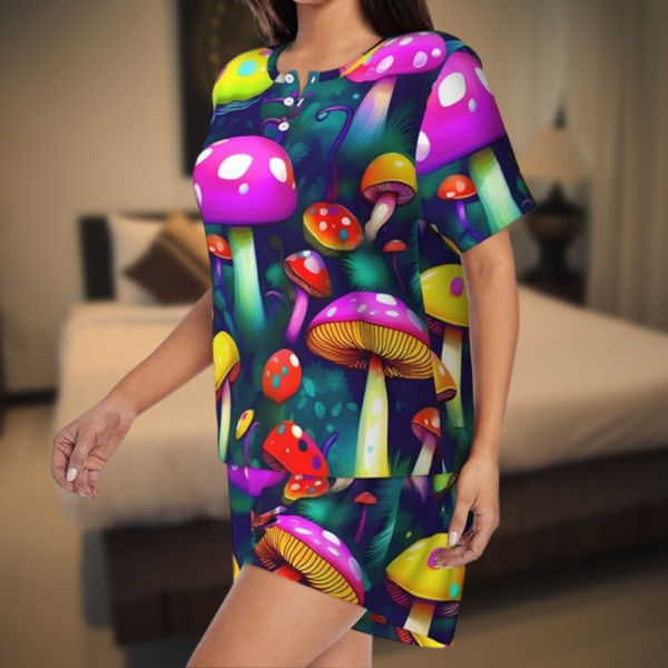 colorful-mushroom-two-piece-nightgown