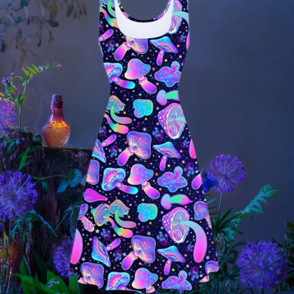 mushroom-sleeveless-purple-dress