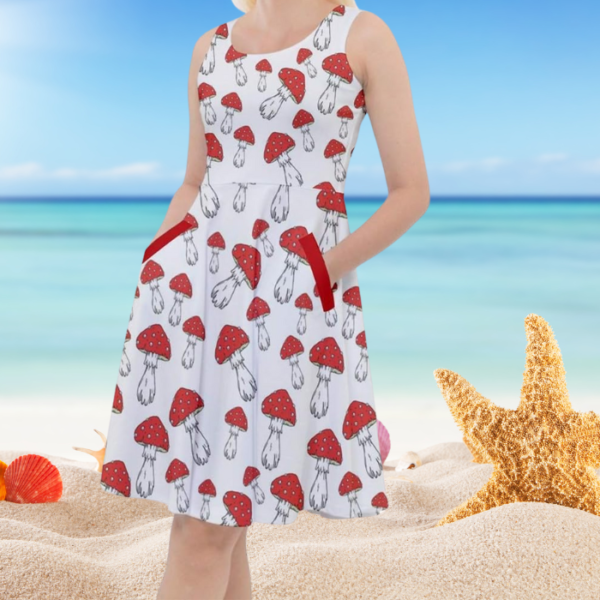 white-and-red-mushroom-summer-dress