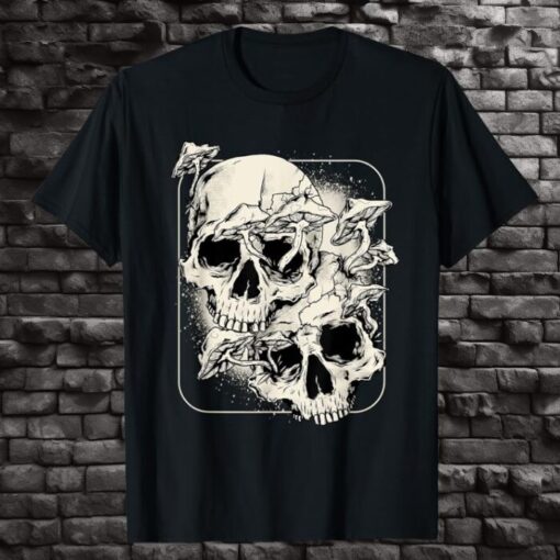 goth-mushroom-and-skull-t-shirt